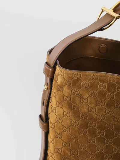 Gucci Women Beatrix Large Leather Shoulder Bag In Brown