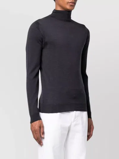 John Smedley Cherwell Extra Fine Merino Wool Roll Neck Jumper In Black