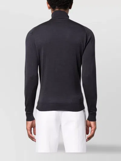 John Smedley Cherwell Extra Fine Merino Wool Roll Neck Jumper In Black