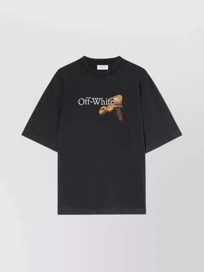 Off-white Washed Black Cupid Arrow Skate Logo T-shirt