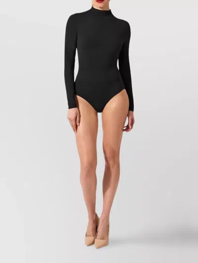 Wolford Fitted High Neck Long Sleeve Body In Black