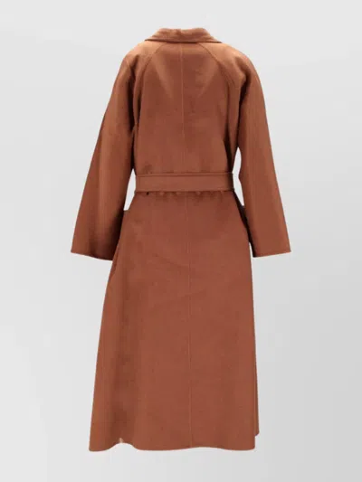 Max Mara Wrap Coat In Brown Cashmere In Brown