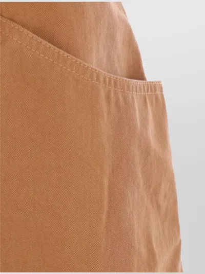 Isabel Marant High-waisted Trousers Patch Pockets In Brown