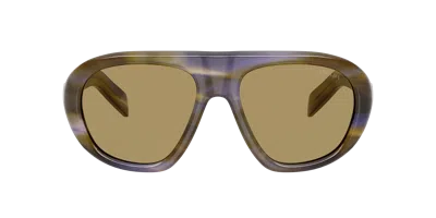 Prada Pr C05s 23g70g Laguna A Righe Glasses In Brown