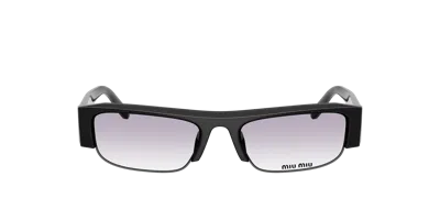 Miu Miu Rectangle-frame Sunglasses In Black