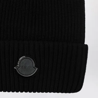 Moncler Genius Moncler 4 Edward Enninful Ee72 Responsible Virgin Wool Hat In Black