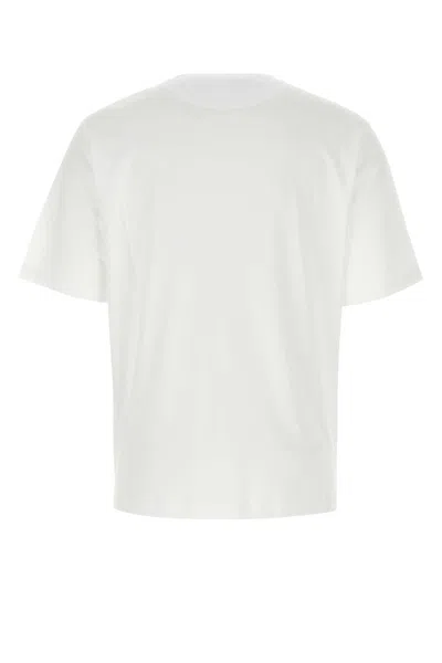 Prada T-shirt With Triangular Plaque In White