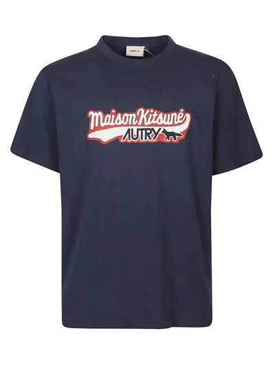 Autry T-shirt Kitsune Blue In Blue