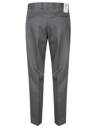 Pt Torino Rebel Flat Front Pants In Gray