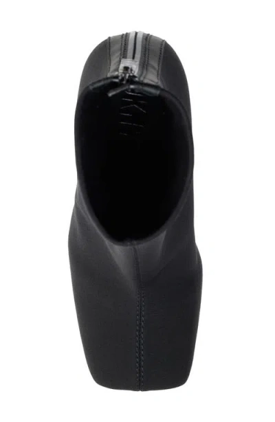 Dkny Zed Square Toe Platform Bootie In Black