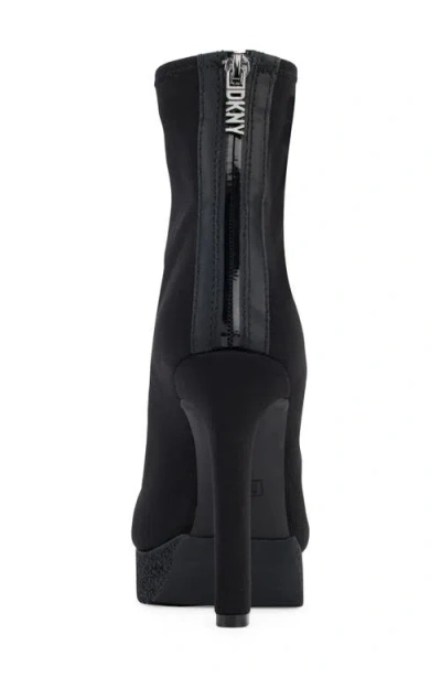 Dkny Zed Square Toe Platform Bootie In Black