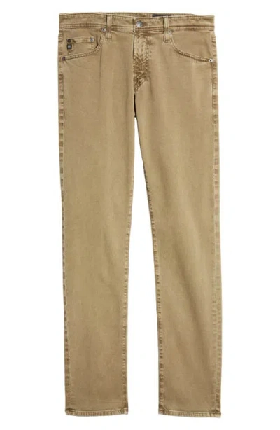 Ag Tellis Sud Modern Slim Fit Stretch Twill Pants In Brown