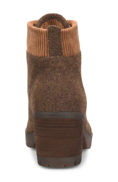 Korks Elin High Pile Fleece Lug Sole Bootie In Brown