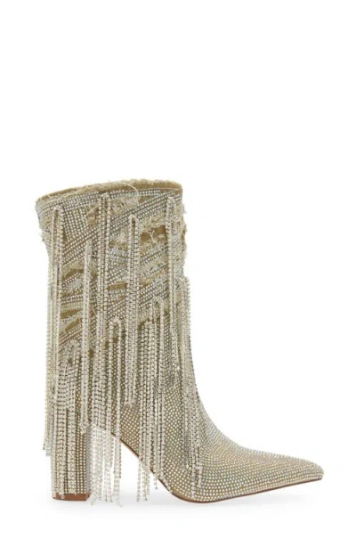 Azalea Wang Relentless Pointed Toe Bootie In Silver