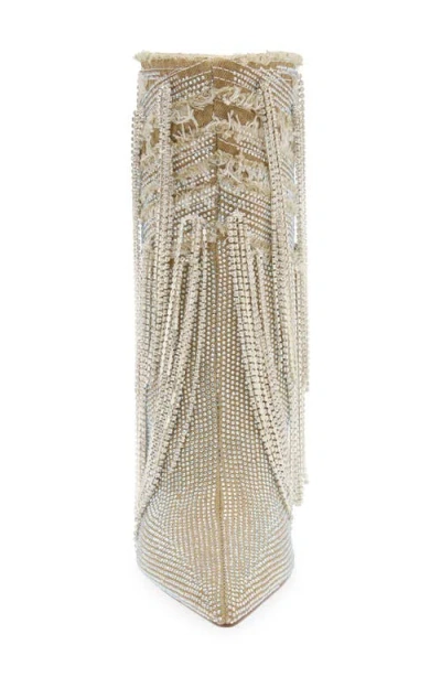 Azalea Wang Relentless Pointed Toe Bootie In Silver