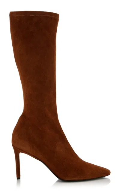 Co Heeled Suede Boots In Brown