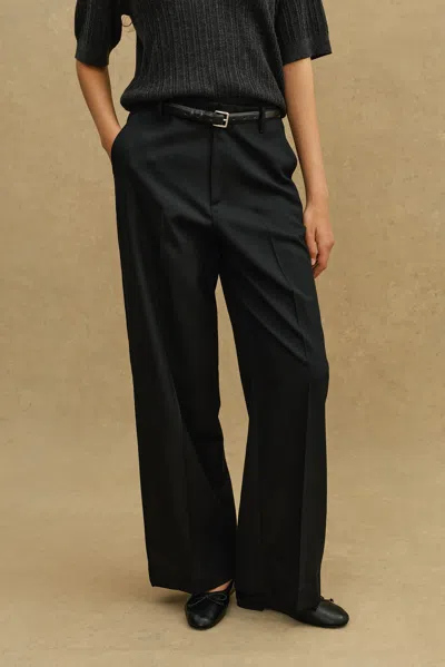 A Days March Lancer Fine Wool Trousers In Black