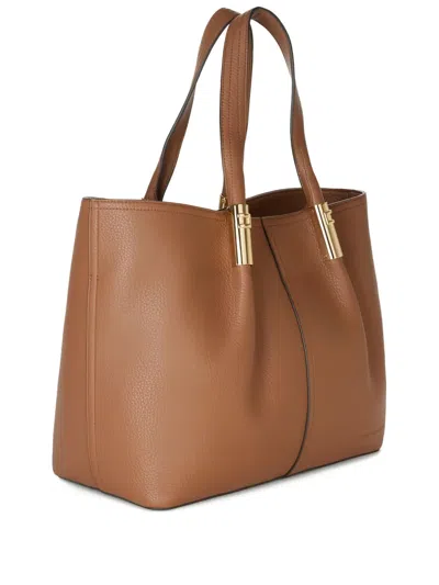 Elisabetta Franchi Large Logo-detail Tote Bag In Brown