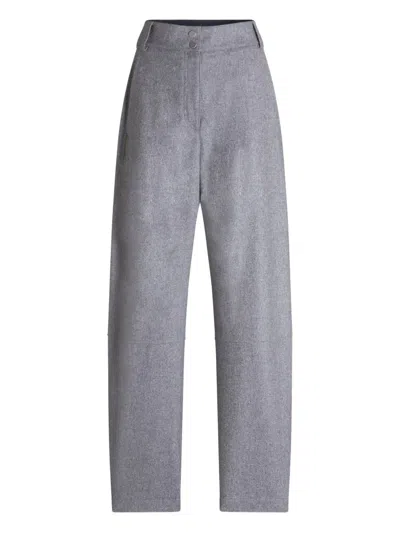 Hugo Boss Gerade Hose Mit Druckknöpfen In Gray