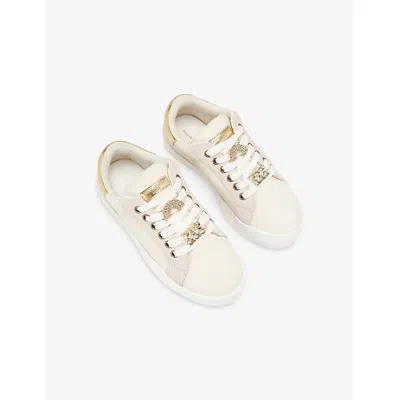 Kurt Geiger Ld Kids' Mini Laney Charm Leather Trainers Eur 30 / 12 Uk In White