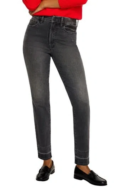 Good American Good Classic Released Hem High Waist Ankle Slim Straight Leg Jeans In Gray