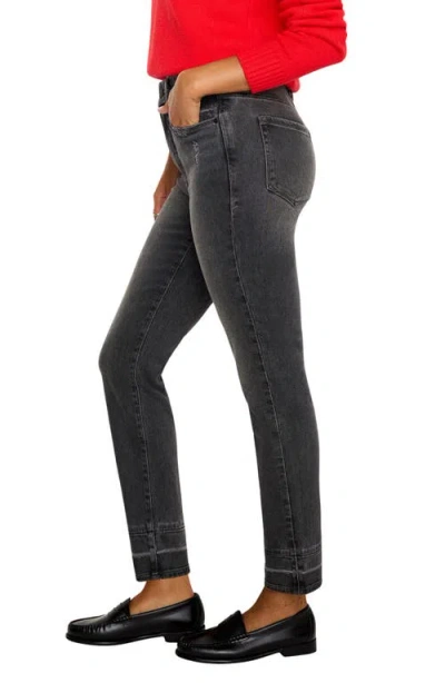 Good American Good Classic Released Hem High Waist Ankle Slim Straight Leg Jeans In Gray