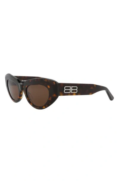 Balenciaga 52mm Cat Eye Sunglasses In Brown