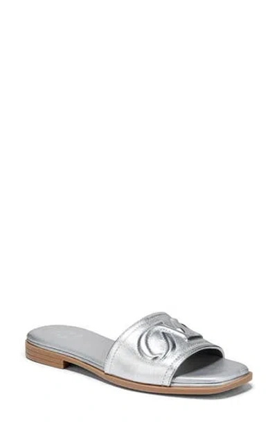 Naturalizer Women's Genevieve Open Square Toe Slide Sandals In Silver