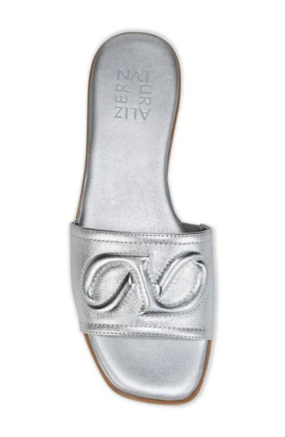 Naturalizer Women's Genevieve Open Square Toe Slide Sandals In Silver