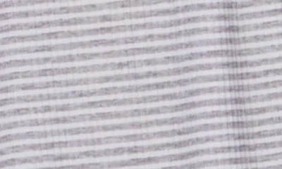 Laura Ashley Stripe Henley Pajamas In Gray