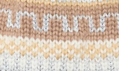 Ted Baker London Fair Isle Beanie With Faux Fur Pompom In Multi