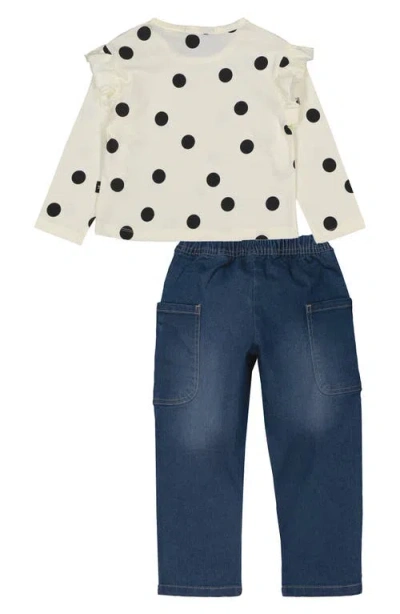 Joe's Jeans Polka Dot Ruffle Top & Jeans Set In Multi