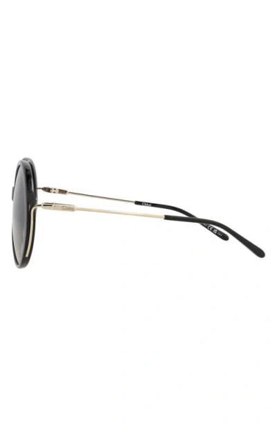 Chloé Round-frame Recycled Acetate Sunglasses In Black
