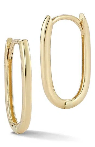 Ember Fine Jewelry Oval Huggie Hoop Earrings In Gold