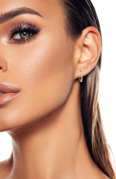 Ember Fine Jewelry Oval Huggie Hoop Earrings In Gold