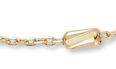 Ember Fine Jewelry 14k Gold Cylinder Chain Bracelet In Brown