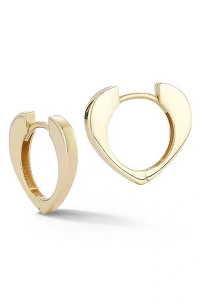 Ember Fine Jewelry Heart Huggie Hoop Earrings In Gold