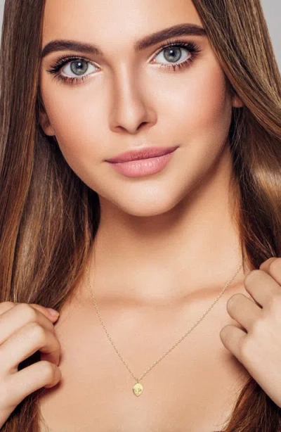 Ember Fine Jewelry 14k Yellow Gold Diamond Alien Pendant Necklace In Gold