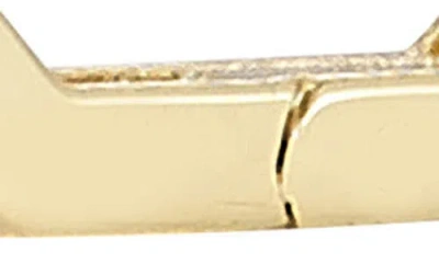 Ember Fine Jewelry 14k Gold Octagon Huggie Hoop Earrings In Gold