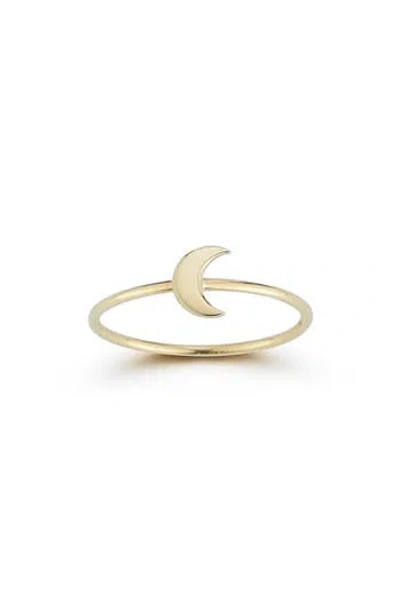 Ember Fine Jewelry 14k Yellow Gold Crescent Moon Ring In Gold