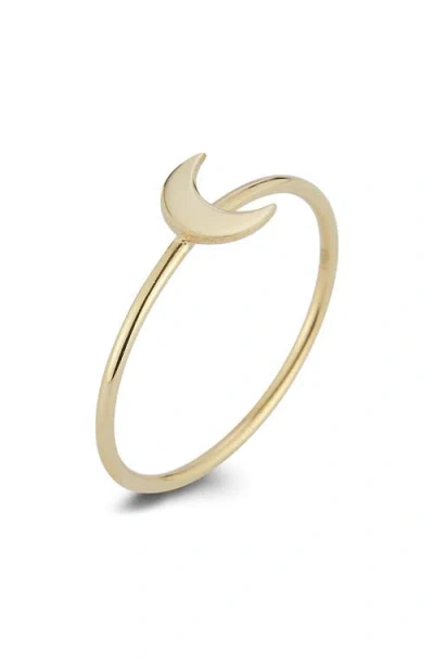 Ember Fine Jewelry 14k Yellow Gold Crescent Moon Ring In Gold