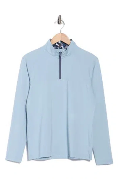 Swannies Cook Quarter Zip Pullover In Blue