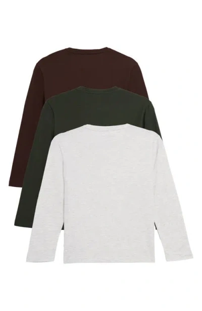 X-ray Xray Kids' 3-pack Long Sleeve Cotton T-shirts In Multi