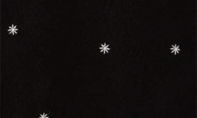 Dr2 By Daniel Rainn Ditsy Embroidered Crewneck Sweater In Black