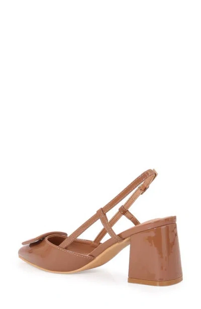 Berness Charlize Pointed Toe Slingback Pump In Brown