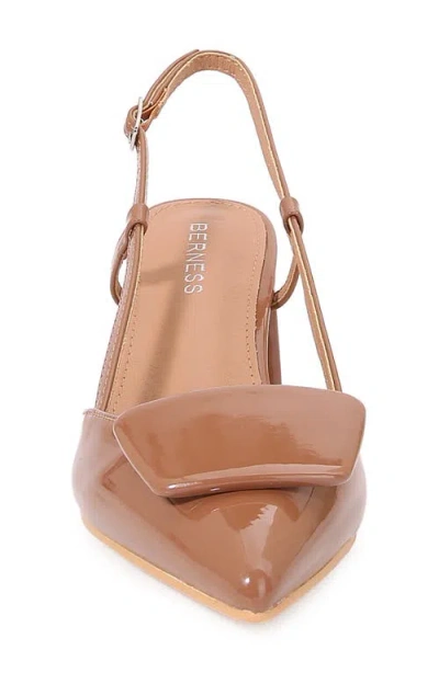 Berness Charlize Pointed Toe Slingback Pump In Brown