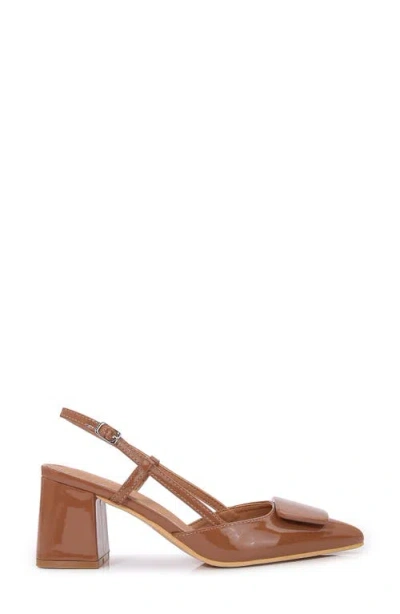 Berness Charlize Pointed Toe Slingback Pump In Brown