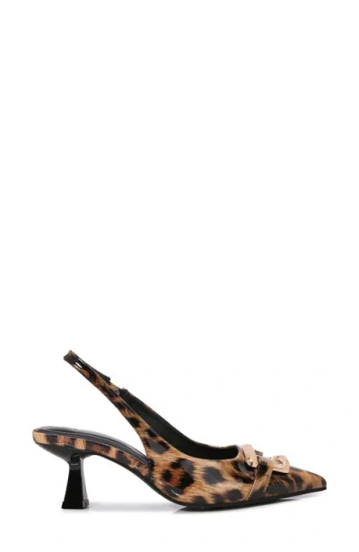Berness Kitten Heel Slingback Pump In Brown