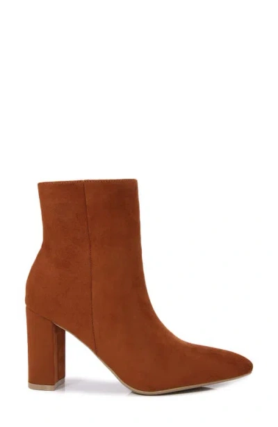 Berness Sara Block Heel Bootie In Brown