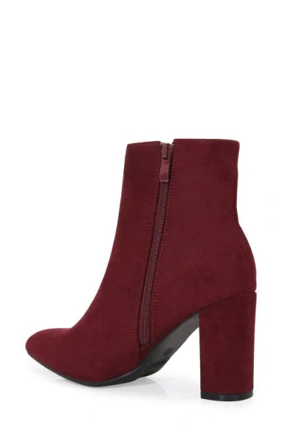 Berness Sara Block Heel Bootie In Burgundy
